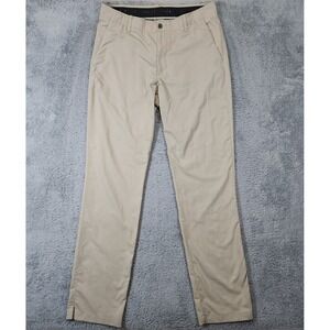 Under Armour Showdown Pants Mens 36x34 Beige Straight Golf Performance Stretch
